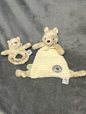 Hundred Acre Wood Winnie The Pooh Comforter Comfort Blanket And Rattle Set