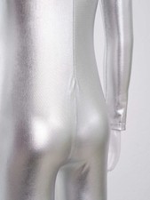 Girls Shiny Round-Neck Footless Unitard Full Body Catsuit Dance Leotard Jumpsuit
