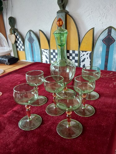 Liqueur service pieces - 7,