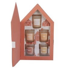 Candle Set Gingerbread Scented 5 Votive Candles Christmas Gift House Decor