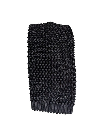 Charvet knitted silk tie black - tie,