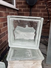 Wavy Glass Brick/Block 190mm (7.5") x 190 x 80  Privacy Wall Squares.
