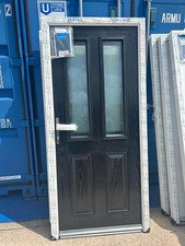 Brand New Composite Front Door - Black Front & White Inside 950 X 2060 Mm