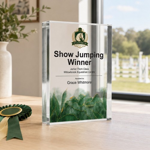 Personalised equestrian trophy - equestrian,