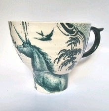By Anthropologie Unicorn Mug Jumbo Animals Toile de Jouy Cryptid Floral 24 fl oz