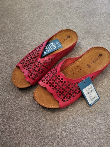 Pavers red leather mules - pavers,