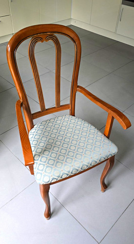 Green fabric chairs set - chairs,