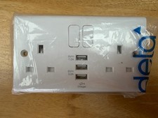 DETA 13-amp Two Gang Double