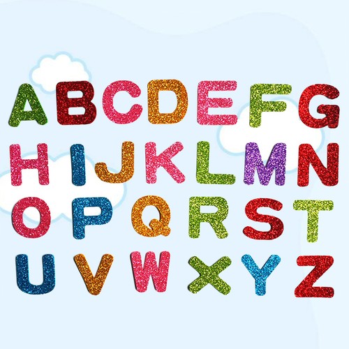 52pcs reusable english letters - 52pcs,
