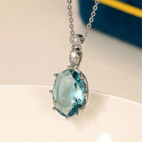 Sterling silver large blue - large,