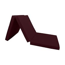 Burgundy Trifold Foam Bed