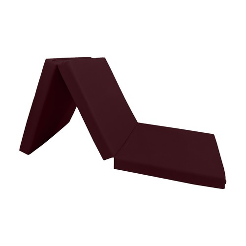 Burgundy trifold foam bed - trifold,