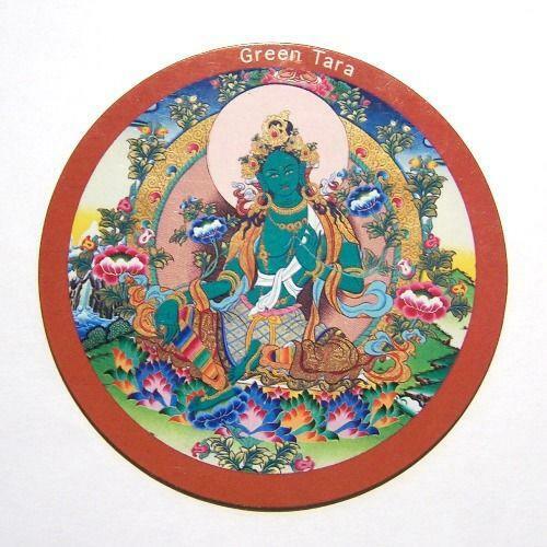 Buddhist tibetan round magnet - buddhist,
