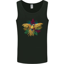 Macaw Parrot In the Jungle Mens Vest Tank Top