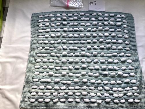 Hand knitted green blue - hand,