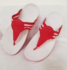 Red and White Fit Flop Walkstar Toe-Post Sandals. UK Size 3. UNWORN