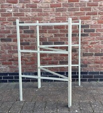 LARGE VINTAGE FOLDING WOODEN CLOTHES HORSE AIRER 3 FOLD 1940s