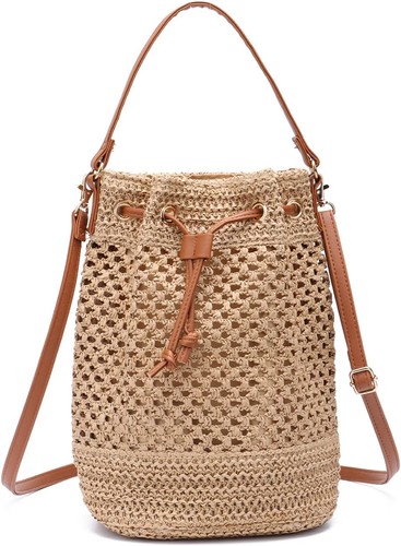Eveout woven straw - eveout, bucket