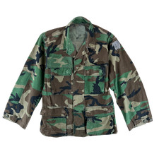 US Army Jacket M81 Woodland Camouflage BDU Combat Vintage 80s Small