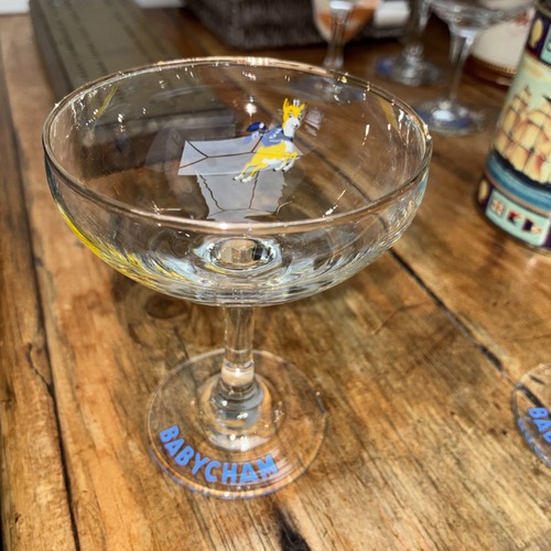 Vintage babycham coupe - babycham, glass