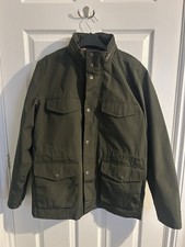 Mens Fat Face Performance Waterproof  M65 Jacket, Green, Size Small