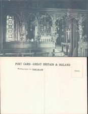 Church interior with stained