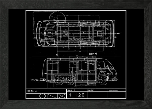Camper van motorhome - camper, framed