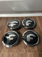 4 X BLACK CHROME EMBLEM CENTER
