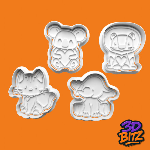 Baby animal cookie cutter set - animal,