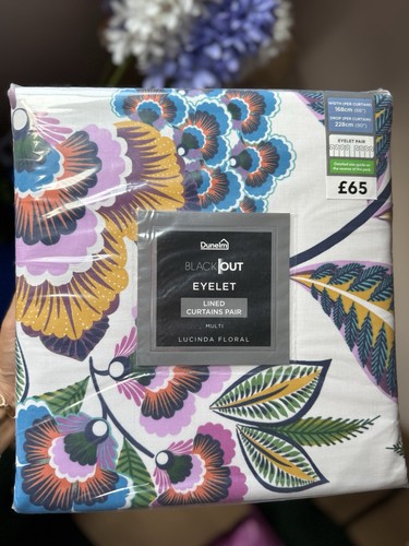 Dunelm lucinda floral blackout - dunelm,