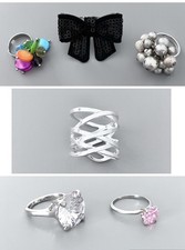 BUNDLE OF SIX VARIOUS RINGS -