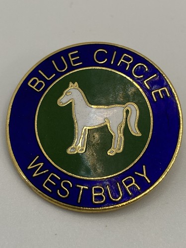 Vintage blue circle - blue, cement