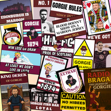Hearts football stickers x 50