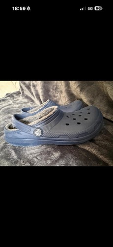 Fur lined crocs navy - crocs, size