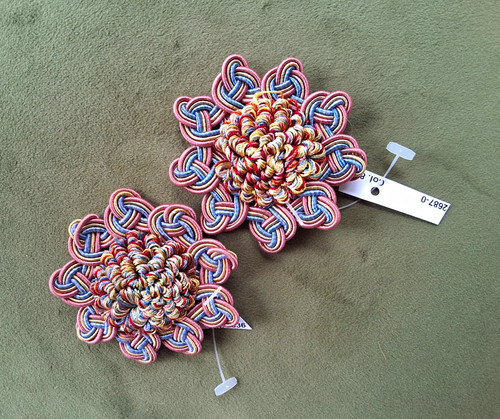 Pink blue passementerie - pink/blue,