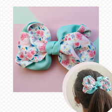 HandmadeFloral Hair Bow Clip