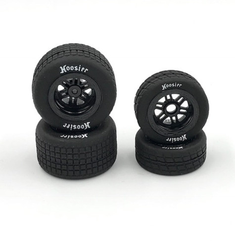 Tires black wheels - fr/rr,