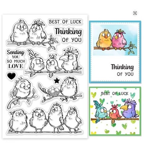 Funny birds clear - clear, silicone