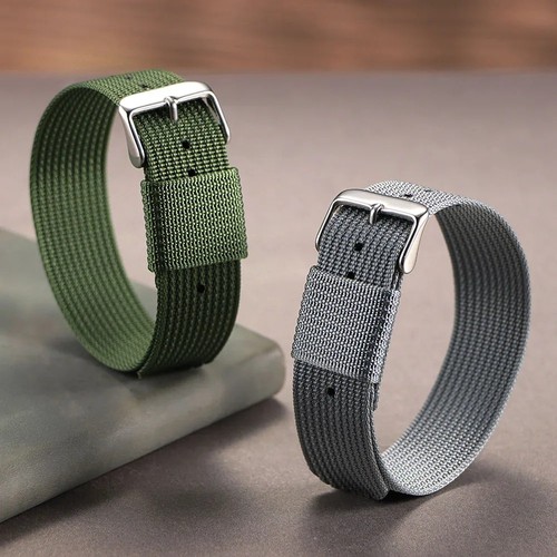 New ribbed nylon watchband - new,
