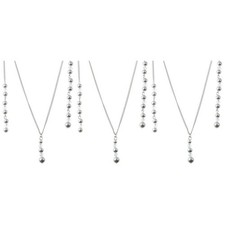  3 Pack Body Necklace Pearl Backdrop for Backless Dress Bridal Jewelry