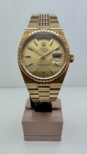 18k Rolex Oysterquartz Daydate, Eqyptian Pyramid Bezel & Bracelet, Full set