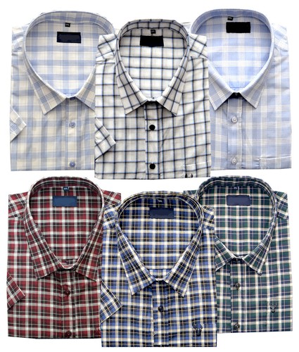 Mens poly cotton check - poly,