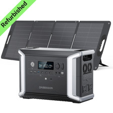 Dabbsson 2330Wh 2200W Power Station Portable +120W Solar Panel for Road Trip RV