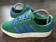 ADIDAS Trimm Trab Men’s Terrace Casuals Trainers, Green/Blue - Size 6