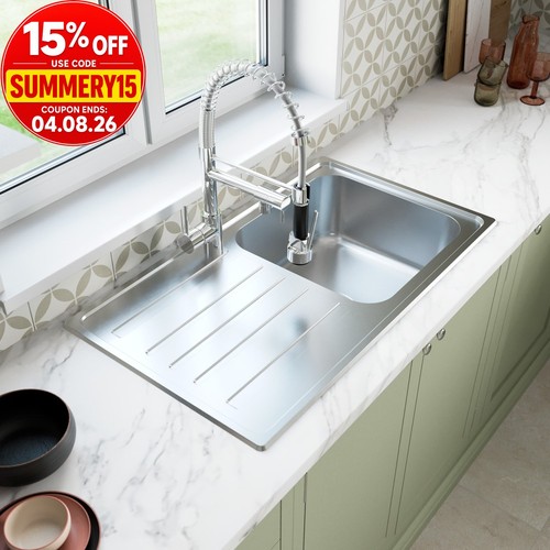 Stainless steel single bowl - steel,