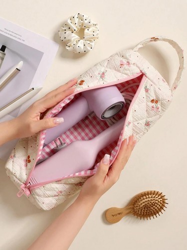Quilted hair tool storage bag - quilted,