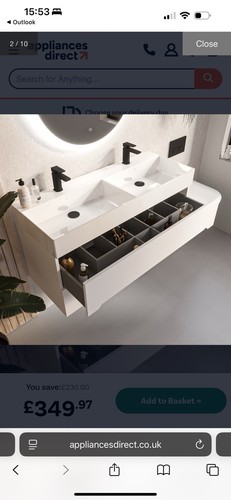Double wash basin cabinet - -,
