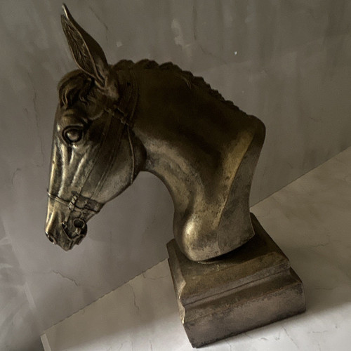 Bronze metallic effect horse - bronze,