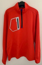 RLX Golf Ralph Lauren 1/4 Zip Red with Blue Trim Men’s Pullover Size Large