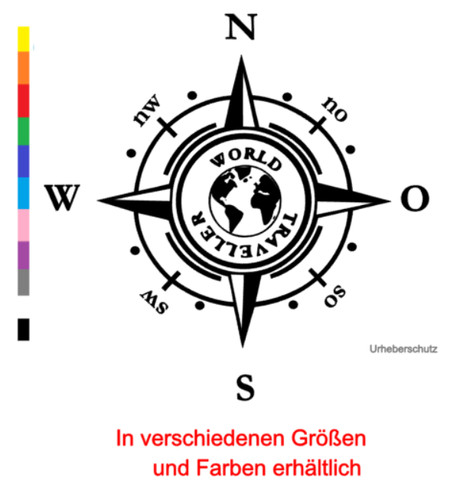 Compass sticker wind rose - sticker,